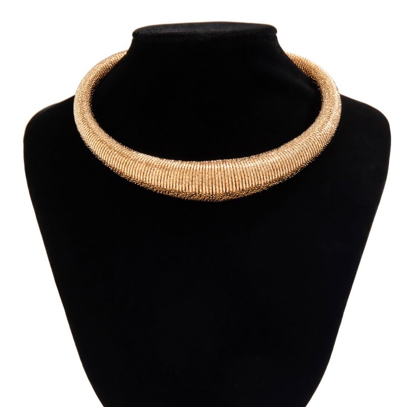 Danshinbow Punk Elasticity Spring Necklace Hollow Hospital Choker Adjustable Necklace,