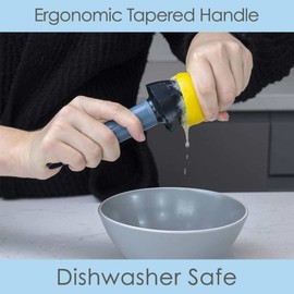 Calitek Lemon Reamer Squeezer Manual Orange Citrus Juicer Tool with Ergonomic Handle Durable Easy to Use and Dishwasher Safe (Blue)