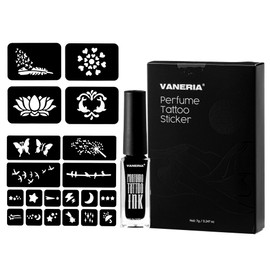 VANERIA Perfume Temporary Tattoos, Fake Tattoos Adhesive Tattoos Small Patterns Cool Motif for Men Women (Orange Spring)