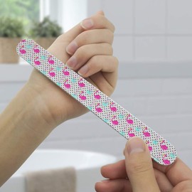 Flamingos Dots Water Double-Sided Nail File Emery Board Set 4 Pack