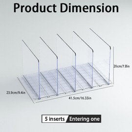 Transparent Adjustable Clear Handbag Storage Shelf PVC Clutch Dividers Bag Purse Organizer for Closet Keep Purses Upright (5Pcs)
