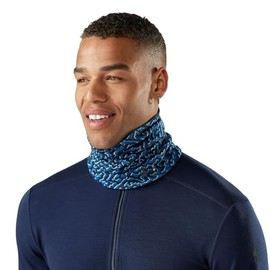 Smartwool Standard Thermal Merino Reversible Neck Gaiter, Pacific Blue Retro Line, One Size