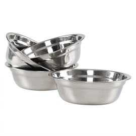 Minekkyes Stainless Steel Salad Mixing Bowls, Metal Prep Bowls, Deep Mixing Prep Bowls, 4 Packs
