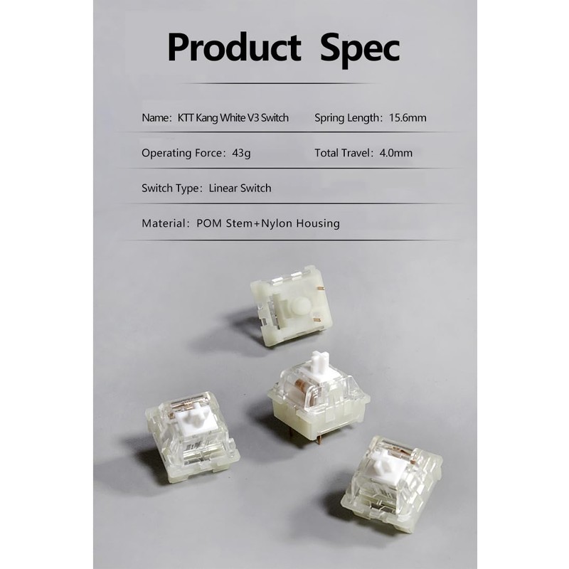 KTT Rose Switch Linear 63g MX Switch for Mechanical Keyboard