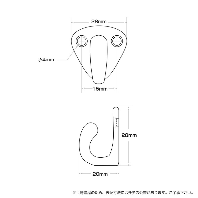 Atibin Stainless Steel Coat Wall Hook Strong Clothes Hat Hook