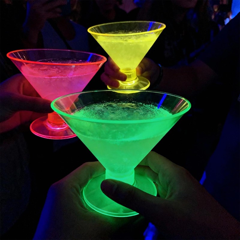 Neon Glow Party Supplies Glow in the Dark Disposable Plastic