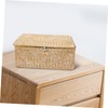 STOBAZA Bamboo Storage Boxes Lids Seagrass Wicker Baskets under Bed