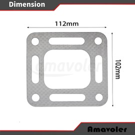 Amavoler Exhaust Elbow Riser Gasket 18-2849-1 27-818832 27-863726 27-87105 (2 Pcs) Fit for Mercruiser Stern Drive.