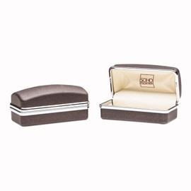 Crystal Solitaire Cufflinks in Light Blue Sapphire