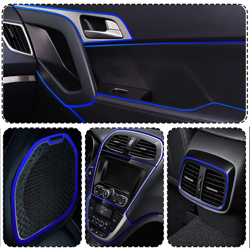 Car Interior Trim Strips,Universal 9.8 ft Car Electroplating Decoration Styling