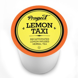 Prospect Tea Decaffeinated Lemon Taxi Herbal Tea Pods Compatible with K Cup Brewers Including 2.0, 40 Count
