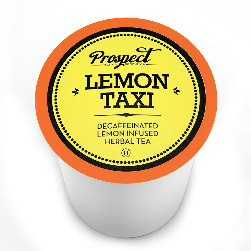 Prospect Tea Decaffeinated Lemon Taxi Herbal Tea Pods Compatible with