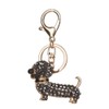 Crystal Dog Keyring Decorative Pendant Keychain for Handbag and Car