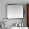 SNUGACE Black Vanity Mirror for Bathroom, Rectangle Frame Bathroom Wall
