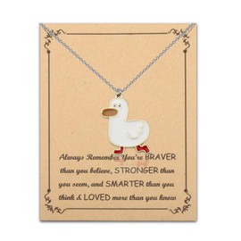 BNQL Duck Necklace Duck Gifts for Duck Lovers Jewelry Cute Duck Gifts Cartoon Duck Owner Gift Duck Charms Pendants Necklace (Duck Necklace)