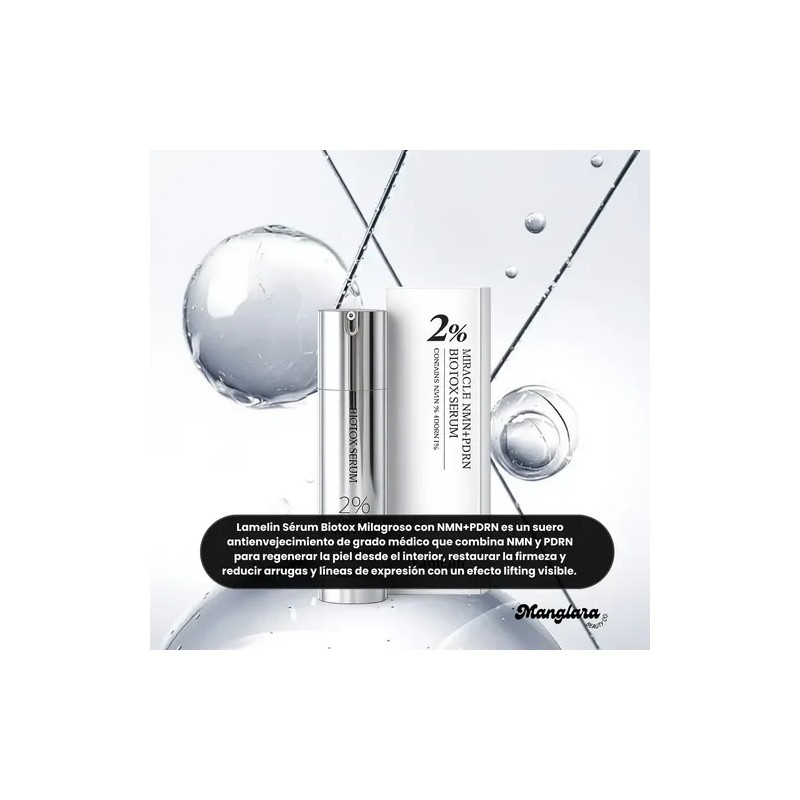 Serum Facial Coreano Lamelin NMN PDRN Biotox Anti-Aging Regenerating Ampoule,