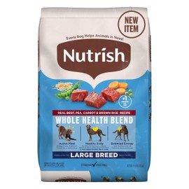 Nutrish™ Large Breed Real Beef, Pea, Carrot & Brown Rice Recipe Whole Health Blend Dry Dog Food, 14 lb. Bag