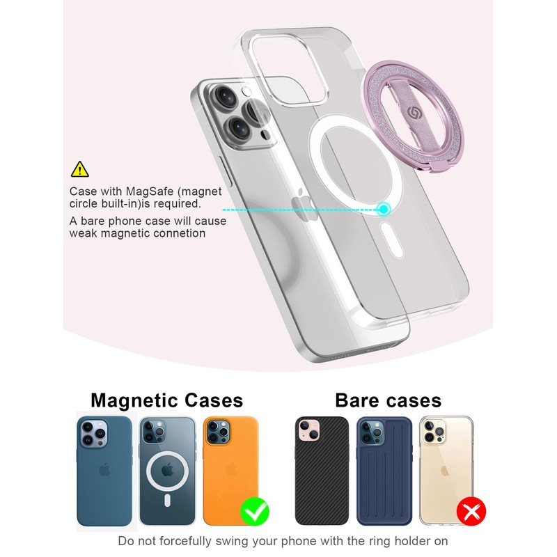 EWA MagOne Cell Phone Grips, Phone Ring Holder Grip Stand,