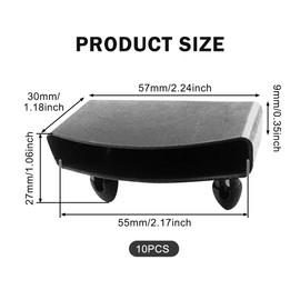 Rixotix 12Pcs Bed Slat Holders, Bed Slat Caps, Side and Center Beds Slats Holders Replacement for Single, Beds Slats Cover for Holding Securing Wooden, Double and King Size(COLOR:Black)