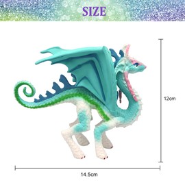 Doyomtoy Dragon Princess, Realistic Flying Dragon Toy Action Figure Christmas Party Baby Shower Blue
