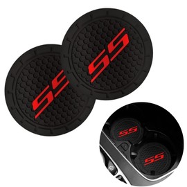 2PCS 2.75 Inch Car Cup Holder Compatible with Chevy Camaro RS Cars Accessories Car Cup Holder Coasters for Car Interior Accessories (SS-red)