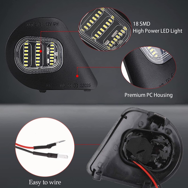 KanSmart For Ram Puddle Lights Compatible with 2010-2019 Dodge Ram
