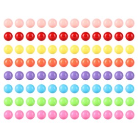 Laviesto 12mm Game Replacement Marbles Balls,96pcs Solid Color Acrylic Game Balls for Chinese Checkers,Board Game,Rainbow Bead Game,Color Sorting Toy,Marble Games (8 Colors)