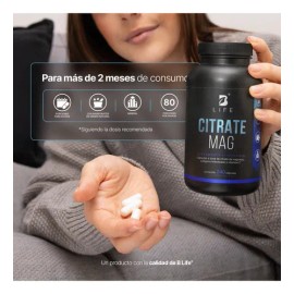 Citrato de Magnesio con 240 Cpsulas  2400 mg por Porcin  Alta Absorcin y Biodisponibilidad  Con Vitamina C y Colgeno  Citrate Mag B Life              
