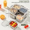 Snackle Box Container, 8 Stainless Steel Compartments with Individual Lids
