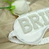 TRIXES Bride Sleep Mask, Rhinestones and Faux Pearls, Bride to