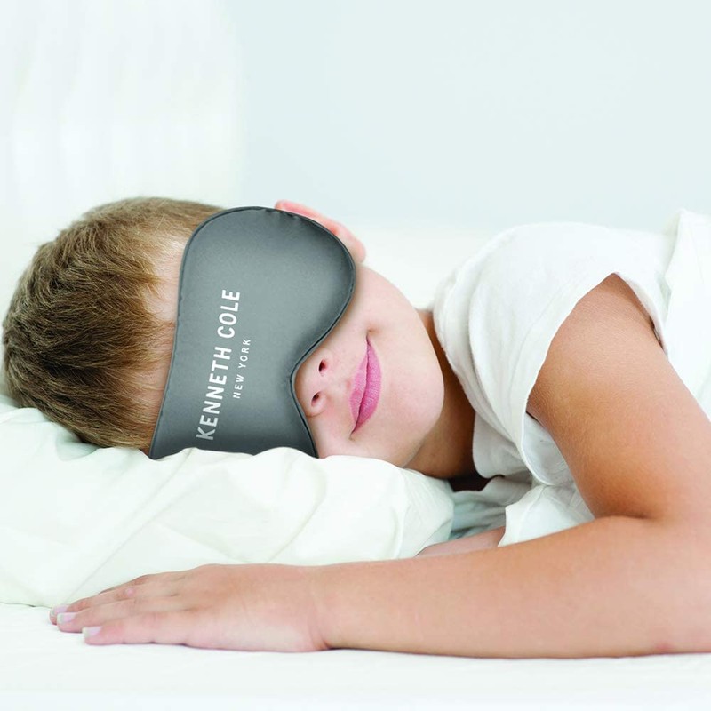Kenneth Cole Satin Eye Mask with Elastic Band - Blocks