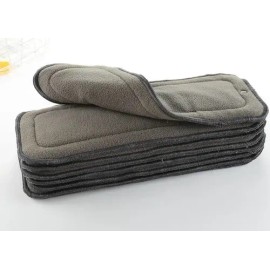 5 Insertos De Bambu Charcoal 4 Capas Absorbentes Alva Baby                                                                                            
