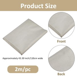 SUPERFINDINGS 6.56FT/2M Faraday Fabric Military Grade Cloth 1.1M/43.3" Wide Blanched Almond Blocking Fabric Polyester Material Protection Fabric Cover for WiFi Cell Bluetooth RFID EMP Protection