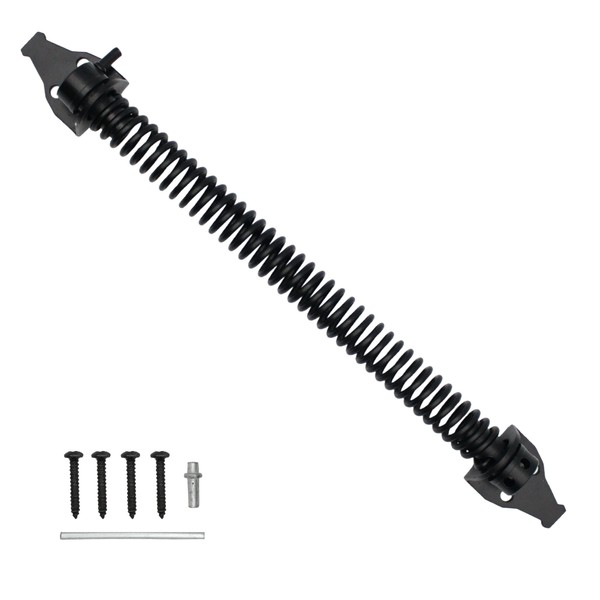 Adjustable Gate Spring 8" Automatic Strong Black