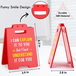 Funny Office Decor for Women Men Coworker Boss, I Can Explain It To You, But I Can't Understand It for You Sign, Gag Gifts for Boss Lady Teacher Managers Office Cubicle Decor Desk Accessories Red Sign