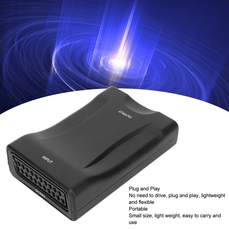 SCART to HD Multimedia Interface Adapter Support 720p 1080P Output