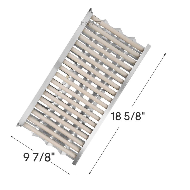 bbq777 2-Pack Radiant Tray and Ceramic Rod Replacement Kit for