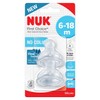 NUK FC + FLOW CONTROL Sil 6-18 2PCS