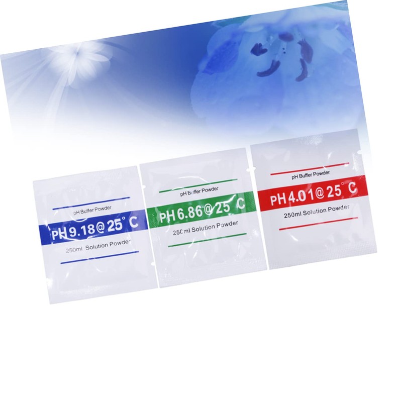 Baluue 9 Pcs Ph Calibration Buffer Powder Distilled Water Solution