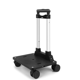 Zoofen Folding Hand Truck Heavy Duty Luggage Cart with 4 Wheels Compact Trolly Cart with 2 Elastic Ropes for Luggage,Moving Supplies, Shopping, Travel and Office Use(24 * 31cm)