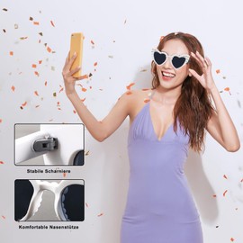 Set of 4 JGA Accessories Women Set - Includes Bows Veil White, Bride to Be Sash and Pin with Bow, Heart Sunglasses with Pearl - Hen Party Decoration Women for Stag Party, Wedding