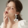 Elegant Bohemian Acrylic Flower Dangle Drop Earrings for Women Chic