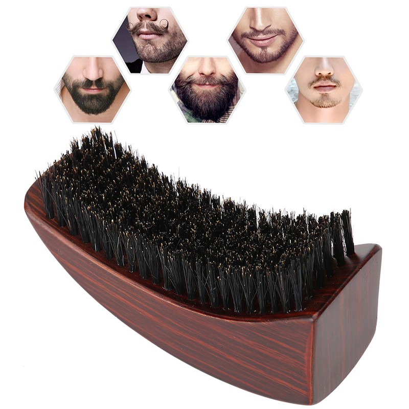 Men Beard Brush Anti Frizz Oil Head Bristle Face Massage