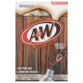 A&W Root Beer Caffeine/Sugar Free Classic On-the-Go Drink Mix Packets - 1 Box (6 pks)