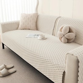 Foxdecor Couch Cover for Dogs, Sofa Protector Furniture Covers for Pets, Couch Covers for 3 Cushion Sofa Cover, Non Slip Sofa Slipcover Pet Covers. (White,28"x70")