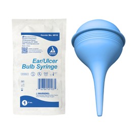 Dynarex Sterile Ear/Ulcer Bulb Syringe - Sterile & Non-Latex Rubber Squeeze Irrigation Bulb for Ear Canal, Nose - 2 Oz Capacity, 1 Bulb