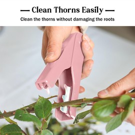 Rose Thorn Stripper Tool, 3 Pcs Thorn Remover for Roses Quick Flower Stem Leaf Cutter (Rose pink 3 Pcs)