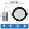 CycevSun 12 Pack Black Recessed Lights 6 Inch, Dimmable Canless