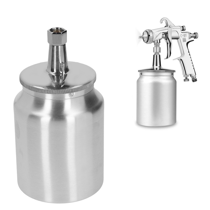 Spray Gun Cup Aluminium 1000ml Suction Feed Paint Sprayer Pot