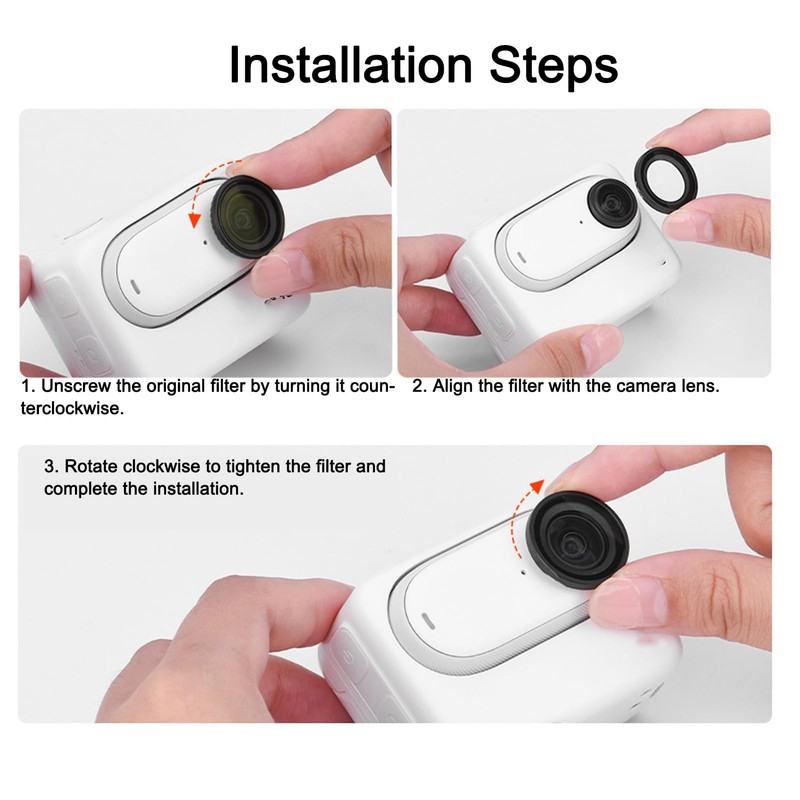 CPL Lens Filter for Insta 360 GO3S Accessories, CPL Circular